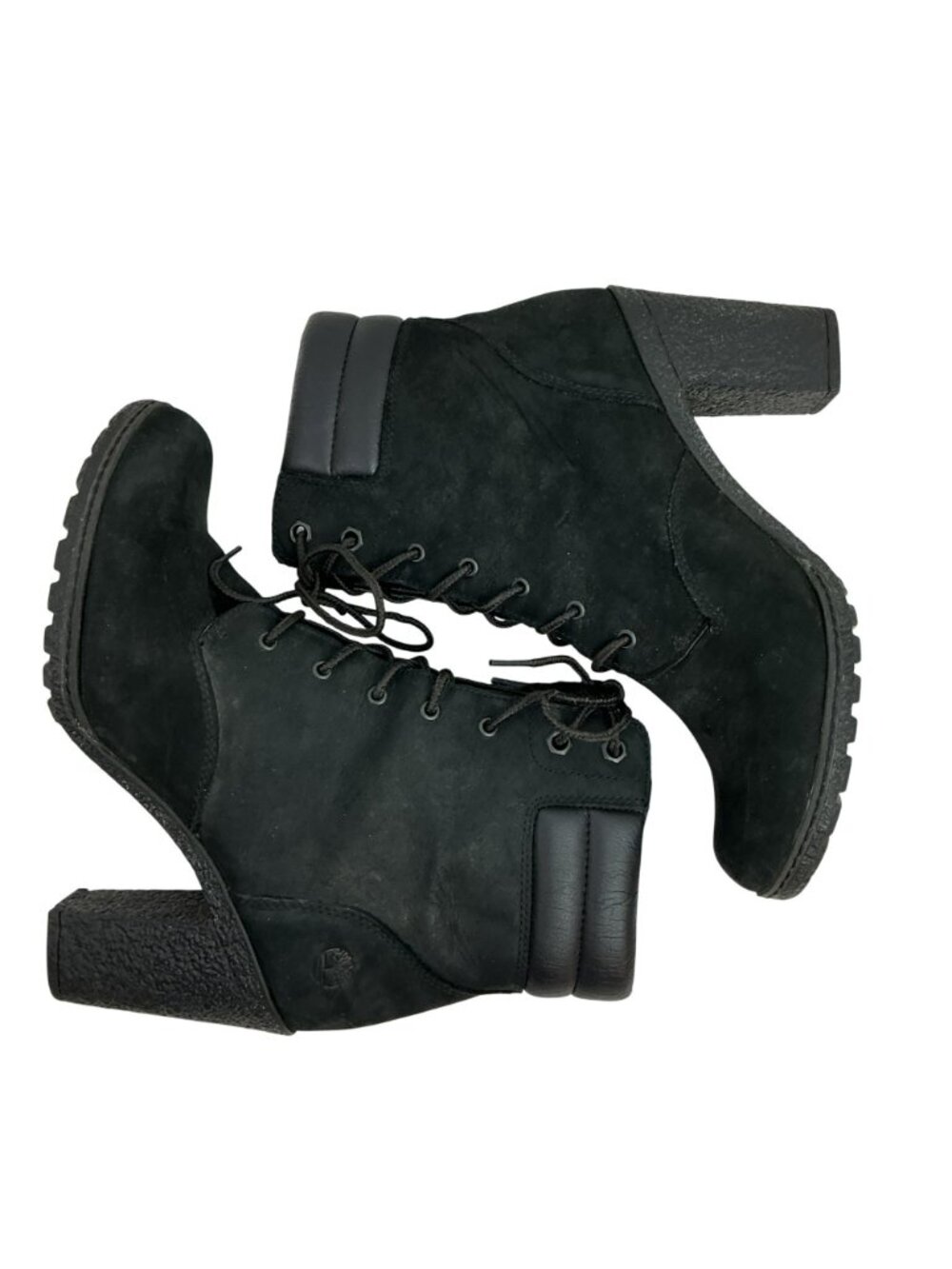 Timberland Tillston 6” Nubuck Block Heel Lace Boots Womens 8.5 Defender Repellen - Picture 10 of 16